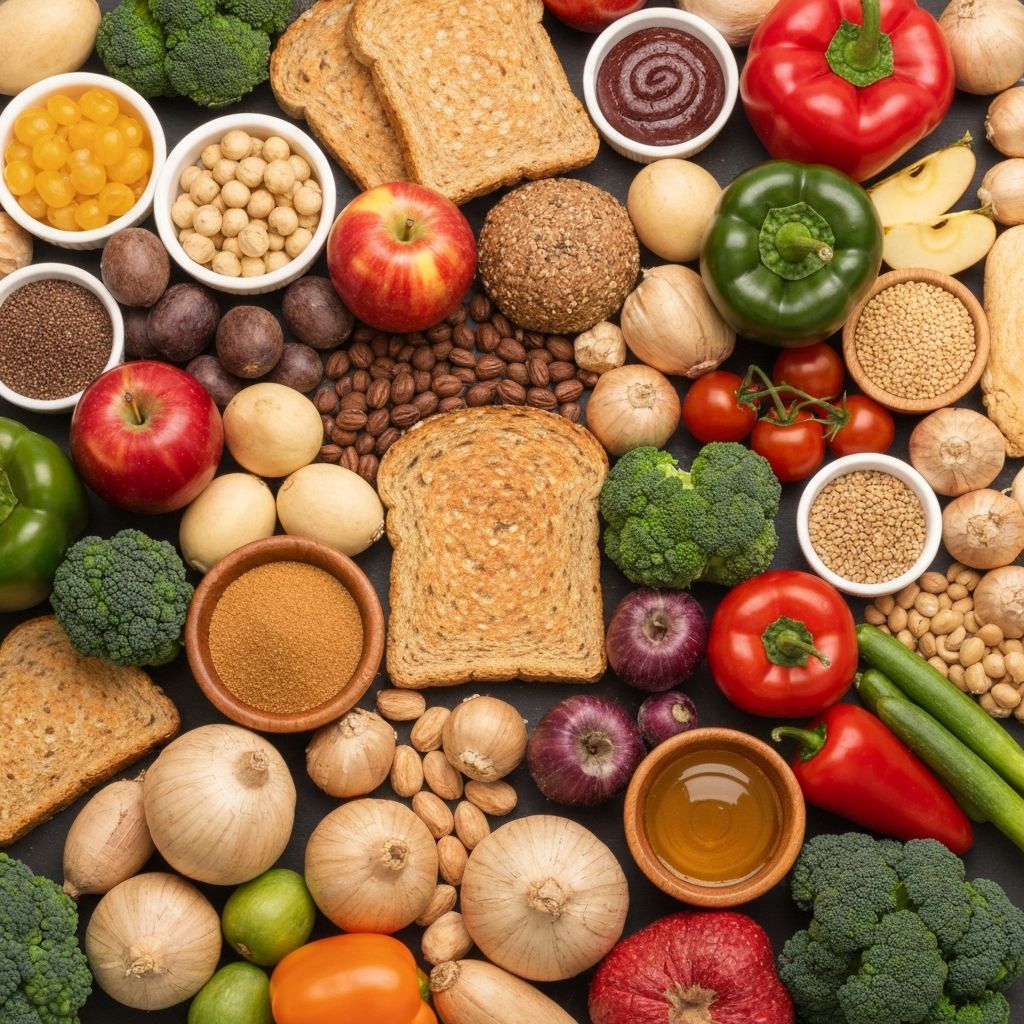 Eri ravintoaineita sisältävät ruoat